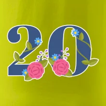 Květinové číslo kreslené - 20