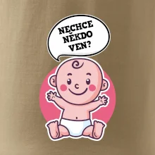 Nechce někdo ven - Triko pro porodní asistentku