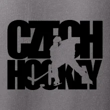 Czech hockey - nápis s hokejistou - Mistrovství světa v ledním hokeji 2026