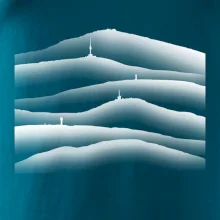 Stínované siluety Českých hor