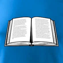 Kniha černobílá otevřená s textem