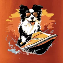 Border Kolie na vodním skútru