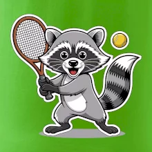 Mýval hraje tenis kreslený