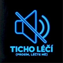 Ticho léčí učitele neonový symbol ztlumení