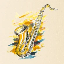 Saxofon malovaný