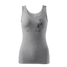 Kreslený rybář na pařezu