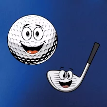 Parové triko - Golfová hůl a míček