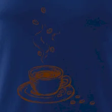 Hrnek plný čerstvé kávy