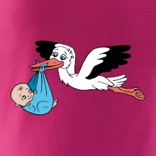 Čáp a miminko - kluk (Hana-creative)