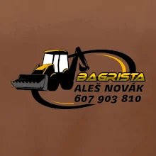 Bagrista v kruhu - vlastní nápis