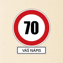 Dopravní značka - rychlost 70 - váš nápis