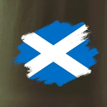 Skotská vlajka kreslená štetcem