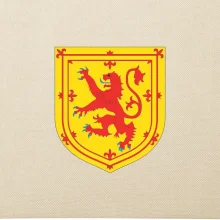 Skotský lev na hrudi