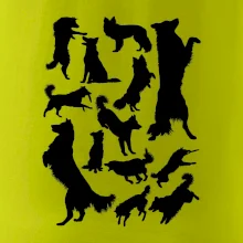 Border kolie siluety