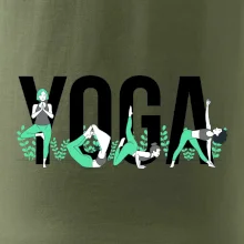 Yoga nápis barevný