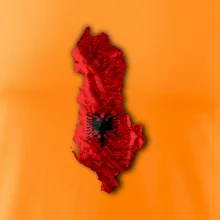 Mapa Albánie reliéf hor