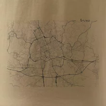 Černobílá mapa Brno