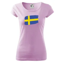 Švédsko vlajka štětkou