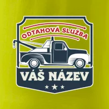 Odtahová služba - erb - červený nápis