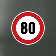Dopravní značka - omezení rychlosti 80
