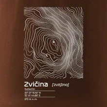 Zvičina - vrstevnice v obdélníku