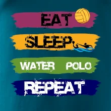 Eat sleep watter polo barevné