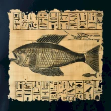 Egyptské hieroglyfy ryba