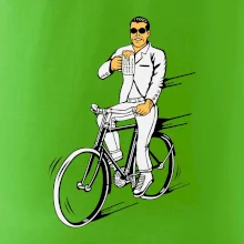 Gentleman na kole s pivem