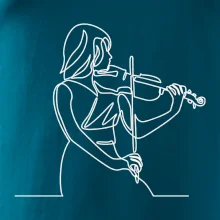 Houslistka jedním tahem