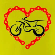 Moto srdce řetěz - enduro