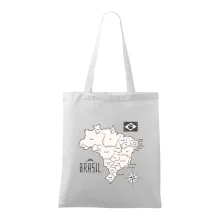 Brazílie mapa s názvy regionů