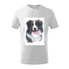 Border kolie vodová barva