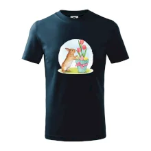 Velikonoční zajíček tulipány