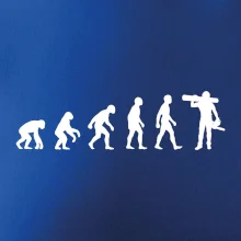 Evoluce dřevorubec - pila a kmen