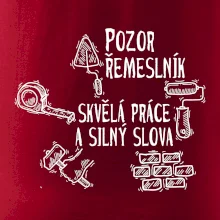Pozor řemeslník skvělá práce silný slova Pozor řemeslník skvělá práce silný slova