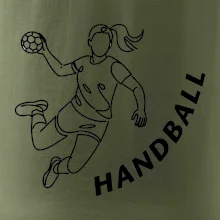 Handball nápis šikmo