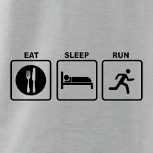 Eat sleep run čtverce