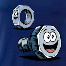 Parové triko - Šroub a matka