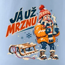 Rodinná vánoční trička - Já už mrznu táta sáňkování