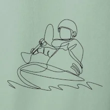 Kajak na vodě jedním tahem