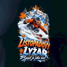 Listopadový lyžař král zasněžených svahů
