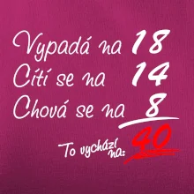 Vypadá, cítí se, chová se - 40 let