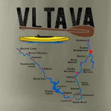 Mapa řeky Vltavy