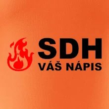 SDH nápis (oheň, název sboru - vlastní nápis)