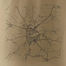 Černobílá mapa  Jindřichův Hradec (37701)