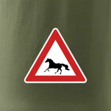 Dopravní značka - Pozor kůň běžící