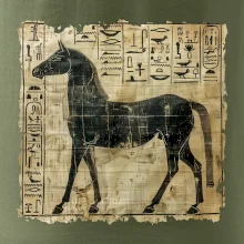 Egyptské hieroglyfy kůň