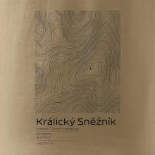Králický Sněžník - vrstevnice v obdélníku
