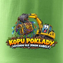 Bagrista kope poklady a kabely
