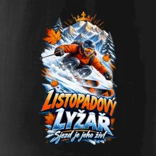 Listopadový lyžař král zasněžených svahů